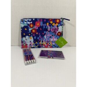 Vera Bradley Retired Impressionista Pencil Case With Accessories NIB